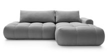 Ombo L-shaped corner sofa with sleeping function with container Salvador 17, hydrophobic velvet, right-hand side