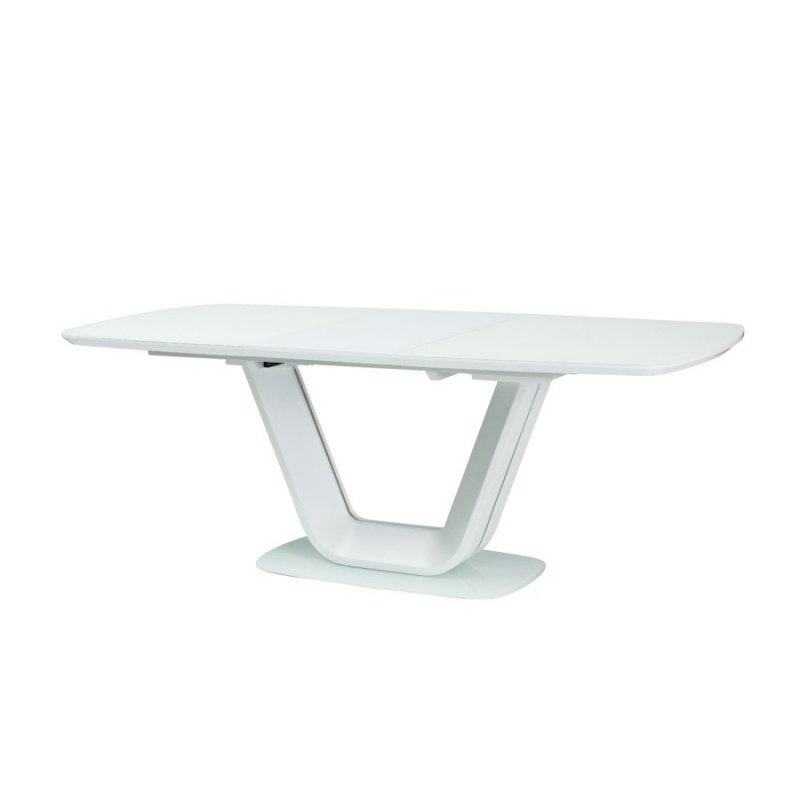 Lubeka extendable table 160-220x90 cm white