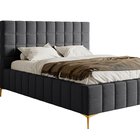 Upholstered bed 180x200 cm Szejlo with container, metal frame Raven 16 chenille