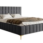 Upholstered bed 180x200 cm Szejlo with container, metal frame Raven 16 chenille