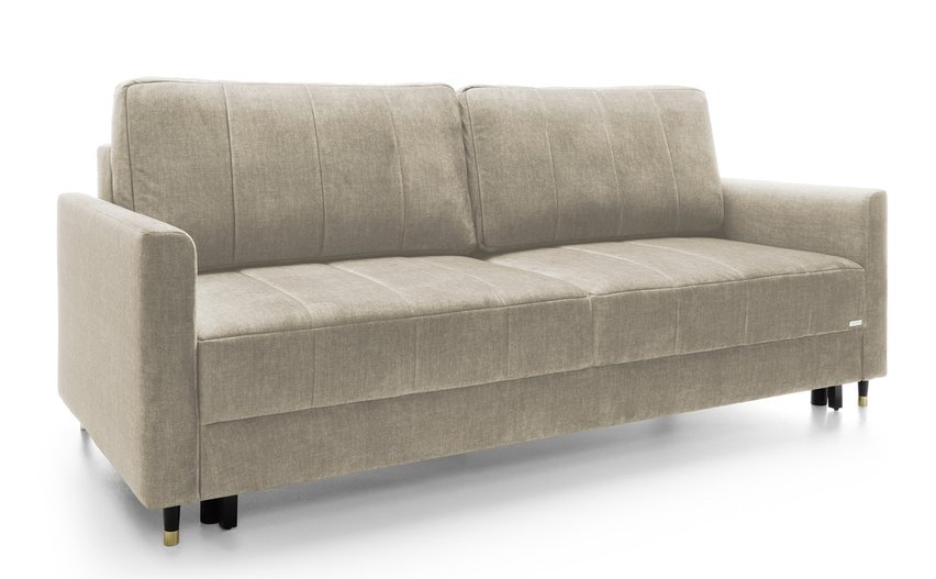 Pasito three-seater sofa bed with storage Vogue 01 velour