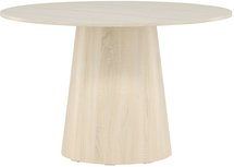 Aggreter table, round top, diameter 120 cm, bleached oak