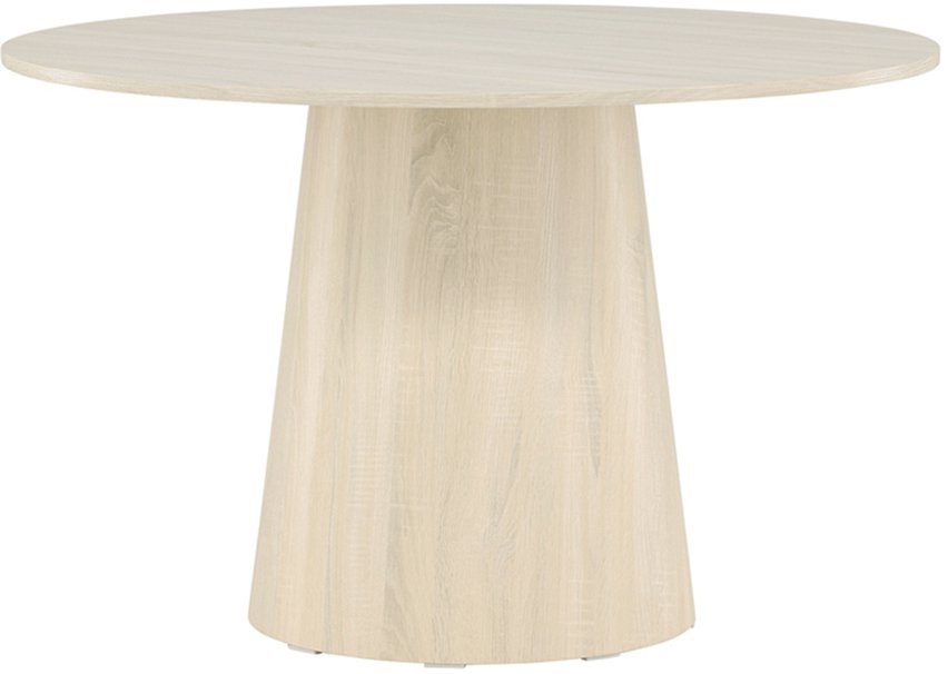 Aggreter table, round top, diameter 120 cm, bleached oak