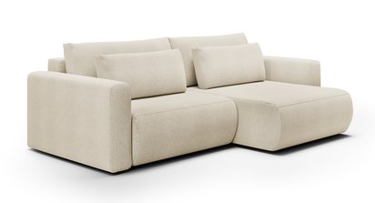 Corner sofa with sleeping function Ajwar L-shaped with container Curio 09 hydrophobic chenille universal