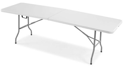 Carrice folding garden table 241 cm white