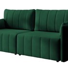 Pierre fold-out corner sofa with storage, dark green, hydrophobic velvet