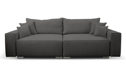 Netlan Aragon 97 three-seater sofa with storage in hydrophobic fabric, silver legs