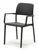 Bora Nardi garden chair with armrests made of certified anthracite material