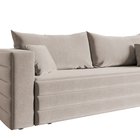 Three-seater sofa Lilla Amon 17 with a container in hydrophobic velor fabric, black legs