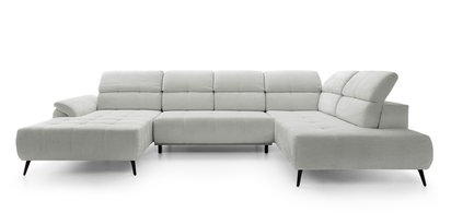 Corner sofa with sleeping function Mamutio U-shaped Aphrodite 19 chenille right-hand side