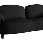 Raviolo three-seater sofa with Moly 99 container, hydrophobic chenille, black legs