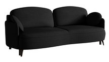 Raviolo three-seater sofa with Moly 99 container, hydrophobic chenille, black legs