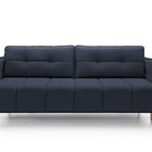 Portosello three-seater sofa bed with pocket spring and storage (Fabric: Castel 79, Legs: Gold)