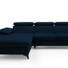 Corner sofa with sleeping function Furie L-shaped (Fabric: Matt Velvet 79, Side: Left)