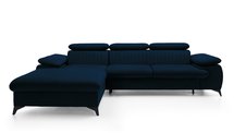 Corner sofa with sleeping function Furie L-shaped (Fabric: Matt Velvet 79, Side: Left)