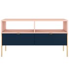 Lesari TV cabinet navy blue and pink