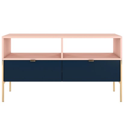 Lesari TV cabinet navy blue and pink