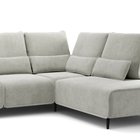 Rumbia L-shaped corner sofa with Storm 85 side, black legs, right-hand side