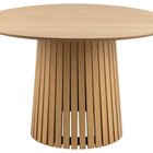 Gimmar oak round table with slatted base 120 cm