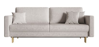 Valico Legend 03 three-seater sofa bed, boucle legs, gold