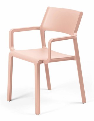 Trill Nardi garden chair with armrests made of certified light pink material