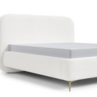 Upholstered bed 160x200 cm Monno Abriamo 04 metal frame boucle legs gold