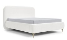 Upholstered bed 160x200 cm Monno Abriamo 04 metal frame boucle legs gold