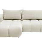 Ombo Storm 02 L-shaped corner sofa with sleeping function with a container in easy-to-clean braided fabric, left-sided