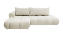 Ombo Storm 02 L-shaped corner sofa with sleeping function with a container in easy-to-clean braided fabric, left-sided