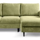 Corner sofa with sleeping function Nalika L-shaped with storage Poso 44 corduroy right-hand side