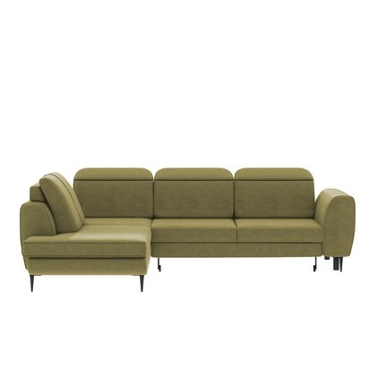 Corner sofa with sleeping function Tasar (Fabric: Matt Velvet 38, Side: Right)