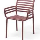 Doga Nardi garden chair with armrests made of certified dark pink material