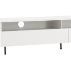 Dimman TV cabinet 180x40 cm white on black legs