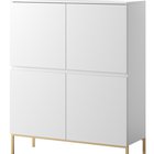 Bemmi tall chest of drawers, 100 cm, white with gold legs