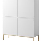 Bemmi tall chest of drawers, 100 cm, white with gold legs