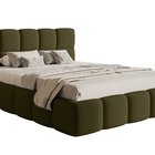 Lit capitonné 140x200 cm Cloudy avec conteneur olive Legend 05