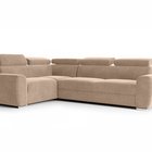 Corner sofa bed Danles L-shaped with five adjustable headrests and a left-hand container (Fabric: Element 06)