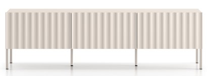 Derriva TV cabinet with grooved fronts 170 cm light beige