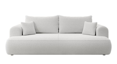 Ovo three-seater sofa bed with Abriamo 05 boucle container