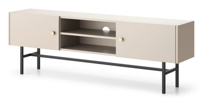 Divenos two-door TV cabinet 155 cm with niches Gray beige