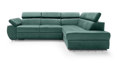 Ararip 268 cm L-shaped corner sofa bed with adjustable headrests and storage (Fabric: Element 20, Side: Right)