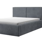 Upholstered bed 160/200 cm Farese gray Poso 60 with container and gas strut, corduroy