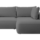 Ovo II L-shaped corner sofa with sleeping function Castel 93 with side and container, easy-to-clean velvet, right-hand