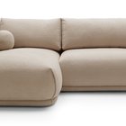 Divo Mini L-shaped corner sofa with sleeping function with a left-handed beige boucle container