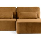 Moduliano L-shaped corner sofa with sleeping function with storage, universal, mustard corduroy