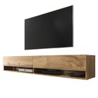 Meuble TV Wander 180 cm (Couleur de variante : Chêne Wotan, Éclairage : Non)