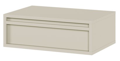 Evo bedside table with a drawer, hanging, 50 cm, Gray beige