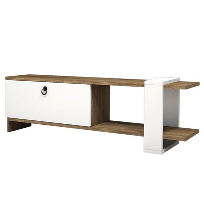 TV cabinet Alkalb white/walnut 120 cm