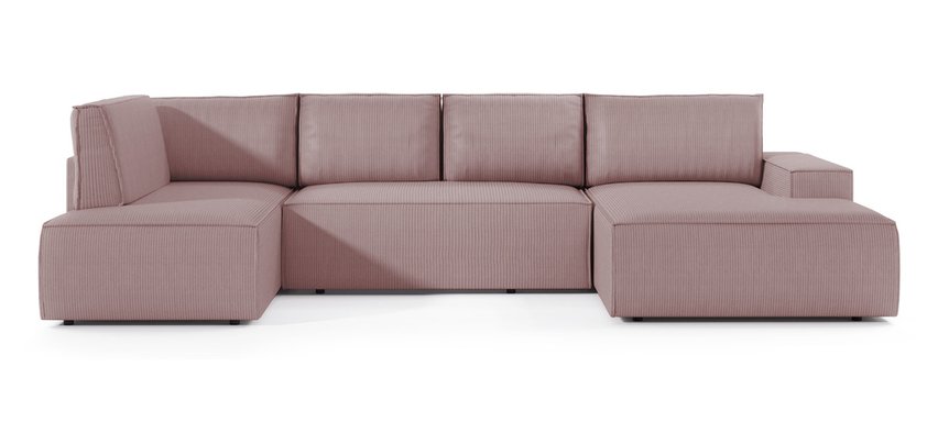 Corner sofa with sleeping function Farese New U-shaped with container right side (Fabric: Poso 27)