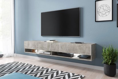 Wander TV cabinet 180 cm (Couleur de variante: Concrete, Éclairage: Non)